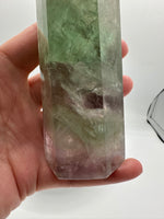 Large Fat Watermelon Fluorite Tower #3