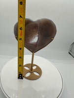 Large Amethyst Agate Heart with Stand #5