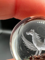 Beautiful Pegasus Garden Quartz Inner Scene Carving #2