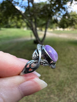 Natural Charoite Ring #13