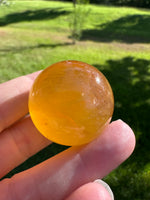 Yellow with Purple Fluorite Sphere #2