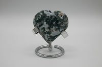 Moss Agate Carved Heart #3
