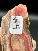 Rhodochrosite Slab #4 – Pink Banded Rhodochrosite with Concentric Eye Pattern