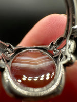 Vintage Style Carnelian Stainless Steel Adjustable Ring #1
