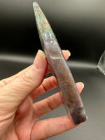 Ocean Jasper Polished Arrow Flame Freeform #2 – Green & Multicolor