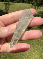 Double Terminated Prasiolite Scepter Wand #7 with Rainbow