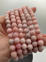 Pink Opal 6mm Bracelet Three Piece Set