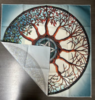 Tree of Life, Five Pointed Star Altar/Tarot Cloth