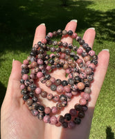 Rhodonite 6mm 7.5” Bracelet