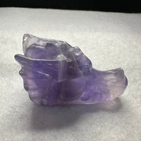 Purple Fluorite Dragon Head Carving