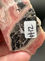 Rhodochrosite Slab #12 – Natural Pink Banded Mineral Specimen – Polished Display Stone