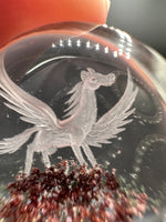 Beautiful Pegasus Garden Quartz Inner Scene Carving #2