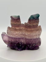 Carved Fluorite Owls