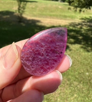 Pear Shape Candy Fluorite Cabochon #18
