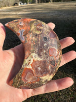 Money Agate Carved Moon #4