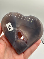 Large Amethyst Agate Heart with Stand #5