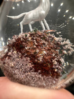 Beautiful Wolf Garden Quartz Inner Scene Carving with Rainbow #1