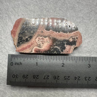 Rhodochrosite Slab #12 – Natural Pink Banded Mineral Specimen – Polished Display Stone