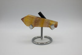 Carved Fluorite Scepter with Rainbows #7