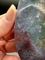 Ocean Jasper Polished Arrow Flame Freeform #2 – Green & Multicolor