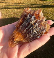 Natural Amber Calcite Raw Specimen UV Reactive #4