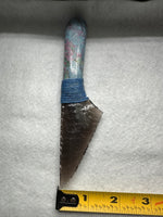 Handmade Fluorescent Ruby in Fuchsite Mica, India and Sheen Obsidian, Davis Creek, Ca. Dagger