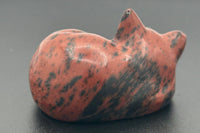 Mahogany Obsidian Sleeping Cat