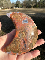 Money Agate Carved Moon #1
