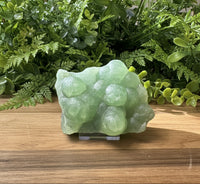 Prehnite mixed with Green Tourmaline Raw Specimen #3