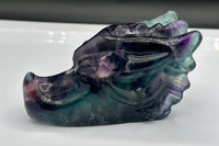 Rainbow Fluorite Dragon Head Carving #6 – 441g