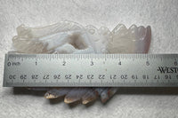 Druzy Agate Geode Indigenous-Inspired Profile Headdress Carving #8