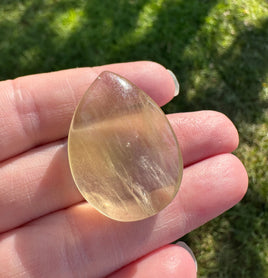 Pear Shape Candy Fluorite Cabochon #28
