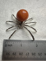 Spider with Orange Aventurine Sphere