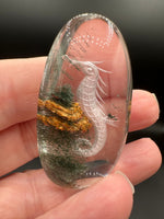 Beautiful Seahorse Garden Quartz Inner Scene Carving #2