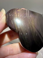 Rainbow Sheen Obsidian Heart #1