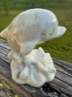 Lantian Jade Carved Dolphin #2
