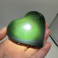 Rainbow Sheen Obsidian Heart #10