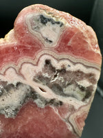 Rhodochrosite Slab #5 – Pink Banded Natural Stone Specimen