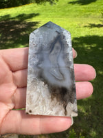 Black Onyx & Quartz Obelisk Tower #3