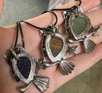 Cute Gemstone Owl Necklace