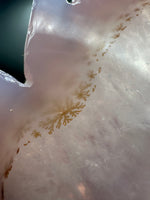 Druzy Dendrite Agate Geode Indigenous-Inspired Profile Headdress Carving #9