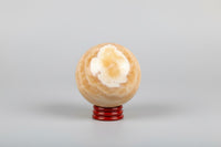 Yellow Calcite Stripe Sphere #5