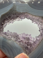 Large Amethyst Agate Heart with Stand #2