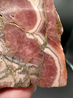 Natural Rhodochrosite Slab #10 – Pink Banded Collector Specimen