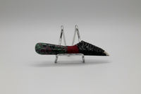 Handmade Fluorescent Ruby in Zoisite, Africa and Mahogany Sheen Obsidian, Glass Buttes, OR, Dagger