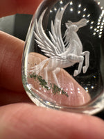 Beautiful Pegasus Garden Quartz Inner Scene Carving #4