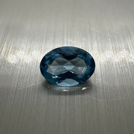 Lab Created Blue Topaz 7x5mm Oval 0.85ct