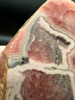 Rhodochrosite Slab #5 – Pink Banded Natural Stone Specimen