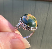 8th Vein Ocean Jasper S925 Sterling Silver Ring #5