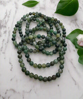 Moss Agate Bracelet Nice Quality 6mm 7.5”